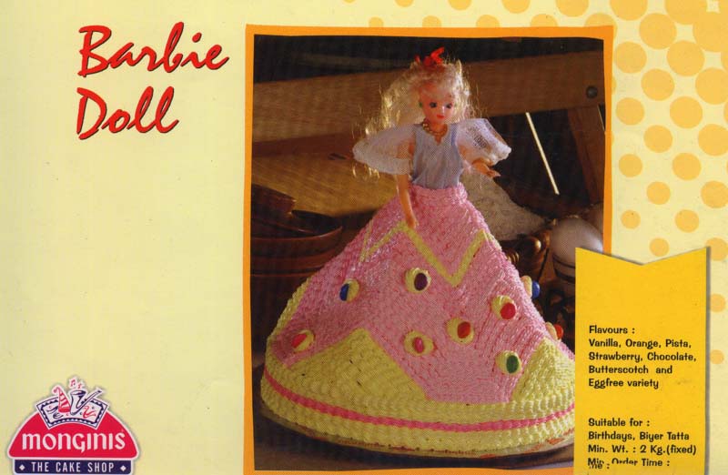 barbie cake price in monginis